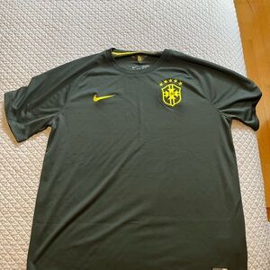 Nike Brazil Soccer Jersey with Yellow Accents
